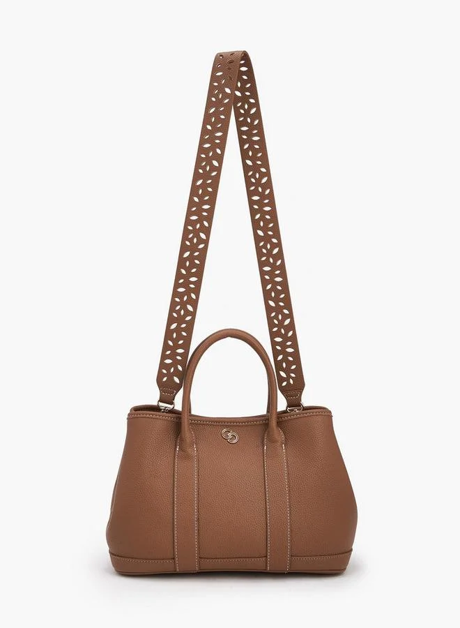 Celeste Laser Cut Tote Bag with Detachable Strap